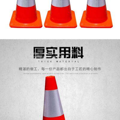 Roadway Safety PVC Orange Reflective Film Parking Barrier Traffic Road Cone photo-4