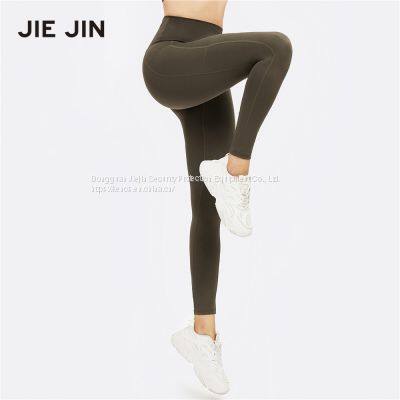 Breathable Quick Dry Stretch High Waisted Scrunch Compression Sport Leggings In Stock photo-2