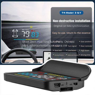 5 Inch HUD 3D Reflection Heads Up Obd Hud Display Speedometer Compatible With Tesl-a Model 3 Model Y Smart Gauge photo-4