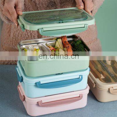 Top Selling Insulated Plastic Leakproof School Custom Bento Food Lunch Box Stainless Steel photo-4