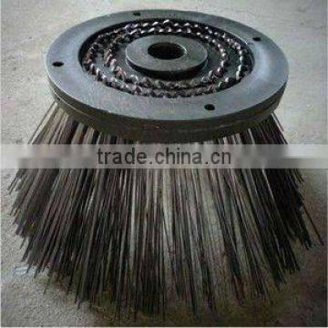 Wooden head high tensile spring steel bristal Gutter sweeping brush