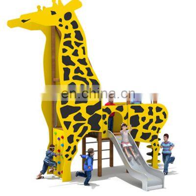 PE Board Material Giraffe Outdoor Game Playground and Customized Color and Size Kids Outdoor Climbing Play