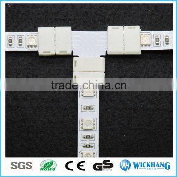 RGB 10 mm 4 Pin T Shape PCB FPC Board Splitter LED Strip Connector for SMD 5050 RGB LED Strip Light photo-4