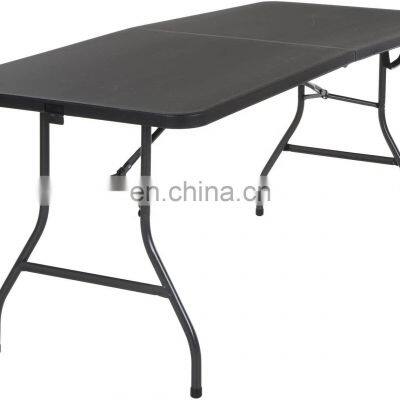 4ft Outdoor Furniture Folding Table Picnic Kitchen Rectangle Plastic Vynyl Tables Portable Plastic Folding Tables photo-2