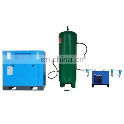 Screw air compressors11kw 15kw 22kw compressor with air storage tank and dryer