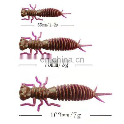 Byloo Soft Lures 55mm 75mm 100mm Artificial Lures Fishing Worm Silicone Bass Pike Minnow Swimbait Jigging Plastic Baits Pesca photo-3