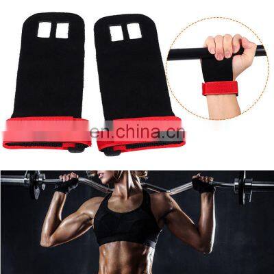 Custom Logo Wholesale Price Weight Lifting Hand Grips CrossFit Gymnastics Palm Protector Gymnastics Leather Workout Grip Gloves photo-2