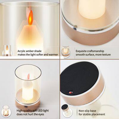 DC12V Warm White 3000K Candle Shaped Night Light USB Touch Control Home Smart Candle Led Strip Light for Room photo-4