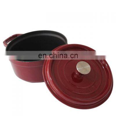 Cast Iron Casting Yellow Enamel Cookware Casserole Pan Pot photo-4