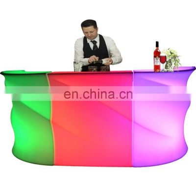 restaurant pub bistro outdoor rental commercial illuminated mobile Furniture LED bar led bar light bar counter