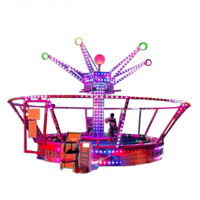 Children playground large outdoor amusement equipment rotating trampoline outdoor kids