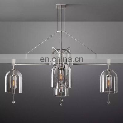 Custom Modern Luxury Creative Villa Living Room Chandelier Pendant Light Dining Room Bar Fulcrum Collection All Copper Glass Cha photo-3