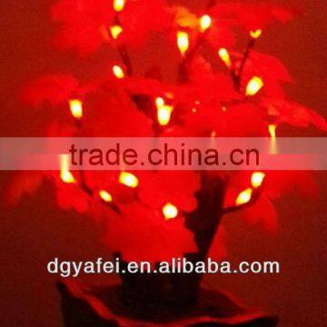 Home decorative LED lighted plastic maple bonsai