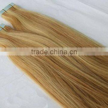 Super blue tape hair,100% remy Brazilian human hair extensions