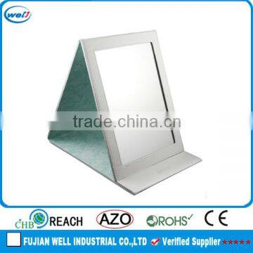 custom folding leather mirror frame for lady