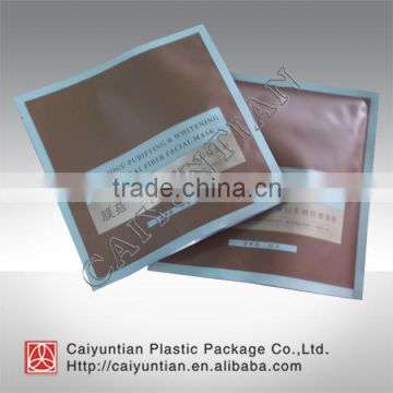 High quality foil laminated Facial Mask package bag/plastic facial mask bag