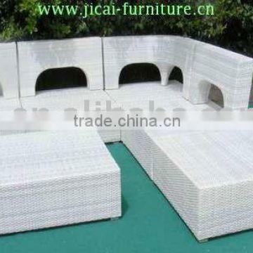 Rattan garden sofa