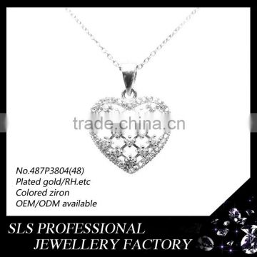 fancy pendant designs for girls in 925 sterling silver jewelry heart pendant necklace