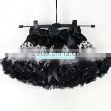 Pretty Black Leopard Net Skirt Girl TUTU Dress