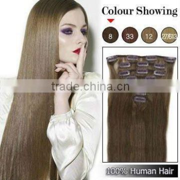 100% Human Hair Clip In Hair Extensions