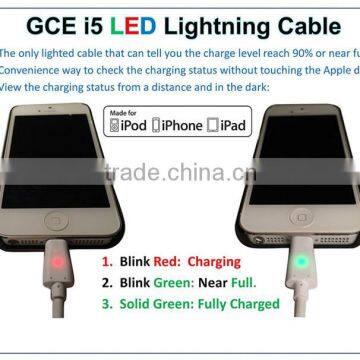 Colorful Durable Flat Micro Charging USB Data Cable Led Light photo-3