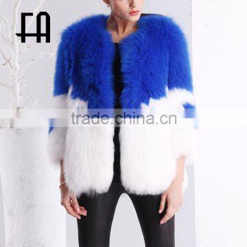 Factory direct wholesale fox fur knitted jacket /fox fur knit jacket