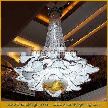 Crystal Flower Shape Chandelier Ceiling Light for hotel decorate