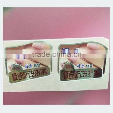 Hand cream pvc sticker label