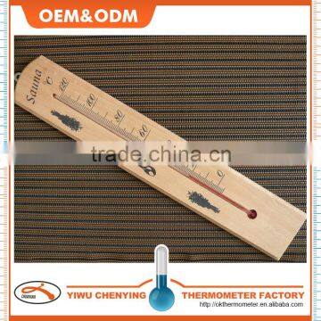 wooden sauna thermometer red kerosene high temperature print black font eco-friendly competitive price fast read temperature