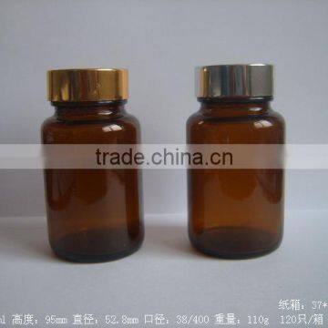 New product 120ml amber medicine glass bottle