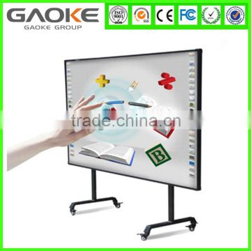 Wall amounted aluminum whiteboard / wall mounted white board / magnetic whiteboard for education 85"