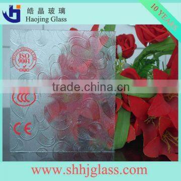 Haojing CE & ISO certificate 3mm-6mm Clear Frosted Glass Pattern Float Glass