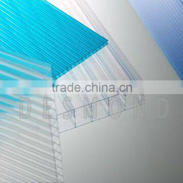 Polycarbonate multi-wall sheet pc sheet roofing sheet top quality 10yaers warranty pc hollow sheet sun sheet