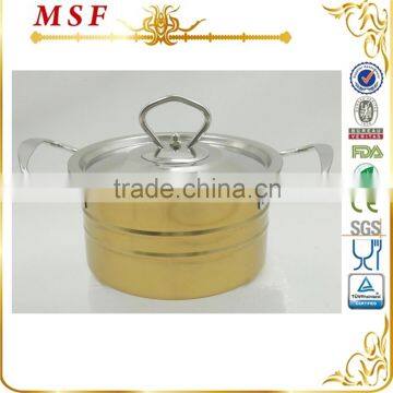 16cm pot straight shape body stainless steel mini pot