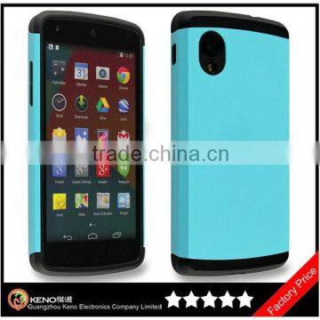 Keno Hot Selling Free New Stock Slim Armor PC+Silicon 2 In 1 Cover for Google Nexus 5