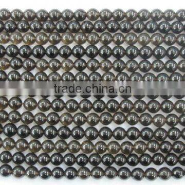 Smoky Quartz Natural Gemstone Round Beads Bracelet photo-4