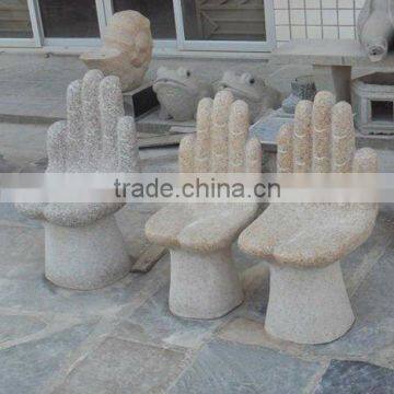 Granite stone bench, granite chairs with back support