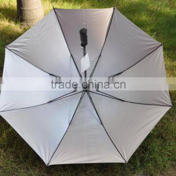 Hot Sale Silver Coated UV Protective Promotional Custom Auto Open Double Layer Windproof Advertising Straight Umbrella photo-3