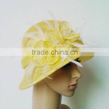 New small brim sinamay hat factory wholesale