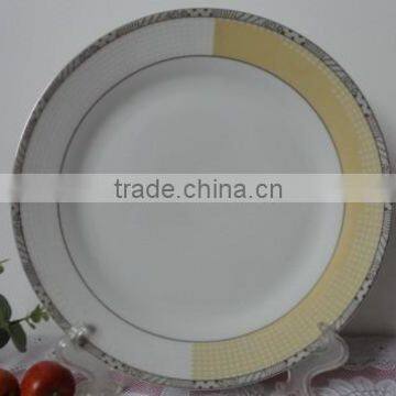 hot sale ceramic dinner plates / cheap white ceramic porcelain flat plate / round ceramic plate dishes