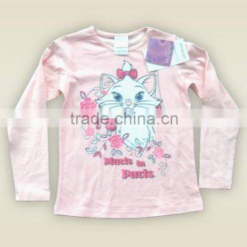 Long sleeve 100% Cotton Printing Children T Shirt Children Clothing wholesale