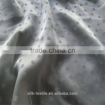 silk jacquard satin fabric in dots pattern