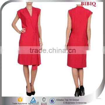 Wholesale Woven Sleeveless Knee Length Latest Fashion Dresses