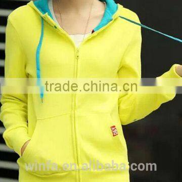 Hot Sell hoodie jacket New Fashion Women Outerwear sport coat with hat