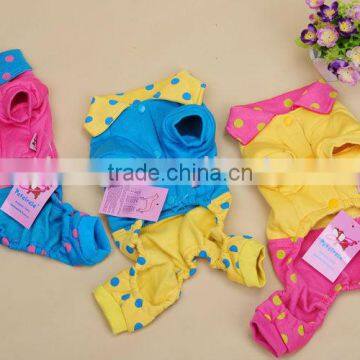 Little Dots Suspender Trousers for Dog, Teddy Pet Wear, Autumn&Winter Dog Clothes 1/3