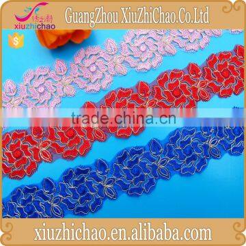 african flower design embrodiery border lace