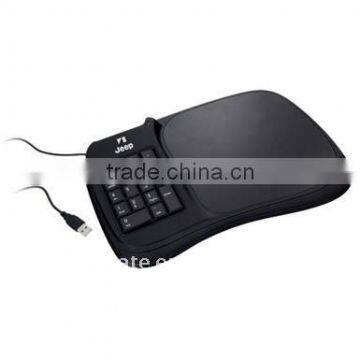 Mouse Pad with numeric keypad and hub