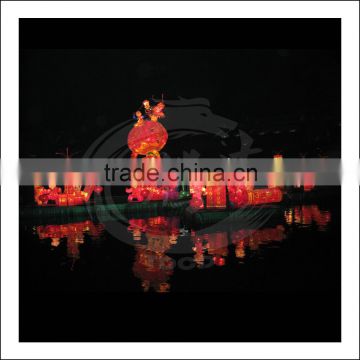 Chinese red silk dragon lantern