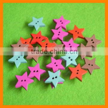 Creative Star Shape Wooden Button Wholesale