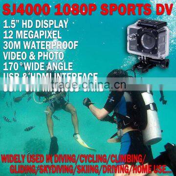 1080P Cam Action Helmet 12MP 30m Waterproof Diving HD DV SJ4000 Sports Camera photo-2
